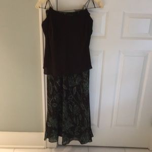 Luscious 2 piece Ann Taylor camisole & wrap skirt.